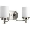 Progress Lighting Glide 16 In. 2-Light Incandescent Bath Vanity Fixture (Brushed Nickel)