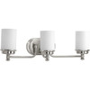 Progress Lighting Glide 24 In. 3-Light Incandescent Bath Vanity Fixture (Brushed Nickel)