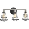 Progress Lighting Gauge 25 In. 3-Light Incandescent Bath Vanity Fixture