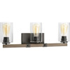 Progress Lighting Barnes Mill 24 In. 3-Light Incandescent Bath Vanity Fixture