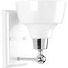 Progress Lighting Bramlett 6 In. 1-Light Incandescent Bath Vanity Fixture (White)