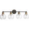 Progress Lighting Hansford 33.5 In. 4-Light Fluorescent Bath Vanity Fixture (Bronze)