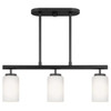 Generation Lighting Oslo Three Light Island Pendant Midnight Black