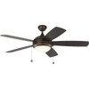 Generation Lighting Discus 52 In. 5-Blade Led Ceiling Fan W/ Light (Roman Bronze)