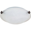 Satco 12 In. 1-Light Incandescent Flush Mount Light (Old Bronze)