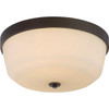 Satco Laguna 3-Light Incandescent Flush Mount Light (Forest Bronze)