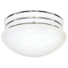 Satco Polished Chrome Two-Light Mushroom Flush Mount