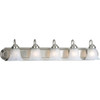 Progress Lighting Alabaster 36 In. 5-Light Incandescent Bath Vanity Fixture