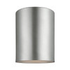 Generation Lighting Cylinders 5.1 In. 1-Light Outdoor Ceiling Light (Brushed Nickel)
