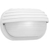 Progress Lighting White One-Light Partially Shaded Wall Bracket Polycarbonate