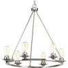 Progress Lighting Debut 6-Light Indoor Chandelier (Glass) (B. Nickel)