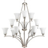 Progress Lighting Joy 12-Light Chain Indoor Chandelier (Glass)