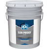 Ppg Architectural Finishes Sun Proof Exterior Latex Satin Paint, White, 5 Gal