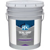 PPG Seal Grip Latex Paint, Interior/Exterior, Flat, White, 5 Gallon