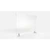 Ghent 24h X 29w Desktop Free Standing Plastic Protection Screen, Frosted