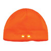 Ergodyne 6804 Orange Skull Cap Winter Hat With LED Lights 16804