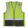 Ergodyne 8210zbk 4xl/5xl Lime Hi Vis Safety Vest 23019