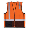 Ergodyne 8210zbk 4xl/5xl Orange Hi Vis Safety Vest 23029