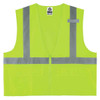 Ergodyne 8225z 2xl/3xl Lime Class 2 Standard Solid Vest - Zipper 21167