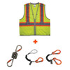 Ergodyne 8231tvk L/XL Lime Class 2 Hi-Vis Tool Tethering Safety Vest Kit 24185
