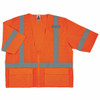 Ergodyne 8320z S/M Orange Class 3 Standard Vest - Zipper 22113