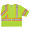Ergodyne 8330z L/XL Lime Class 3 Two-Tone Vest - Zipper 22185