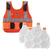 Ergodyne 6215 L/XL Orange Premium Fr Phase Change Cooling Vest - Packs 12221