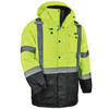 Ergodyne 8384 L Lime Hi-Vis Winter Jacket Quilted Parka 25564