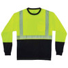 Ergodyne 8281bk L Lime Class 2 Long Sleeve Shirt Black Bottom 22634
