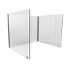 Ghent Desktop Personal Protection Screen, Clear Thermoplastic, 3-Sided, 24d