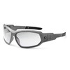 Ergodyne Skullerz Loki Safety Glasses/Sunglasses, Matte Gray, Clear Lens