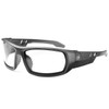 Ergodyne Skullerz Sköll Safety Glasses/Sunglasses, Matte Black, Clear Lens