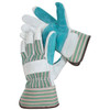 Radnor Med Shoulder Split Leather Palm Glove, Safety Cuff/Leather Palm, 4 Pair