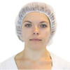 The Safety Zone Polypropylene Bouffant Cap, 21", White, Case Of 1000