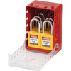 Brady Ultra Compact Lock Box, Mounting Bracket 6 Yellow Keyed Alike Safety Locks