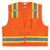 Ergodyne Glowear 8248z Type R Class 2 Two-Tone Surveyors Vest, Orange, Small/Medium