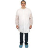 The Safety Zone Polylite Labcoat Snp Frt No Pocket Ls Ec Wrst Wht 3x, Case Of 30