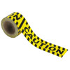 Brady "Caution" Stripe And Check Tape 3 In W Black On Yellow Roll Of 60 Ft