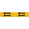 Brady Self-Sticking Vinyl Arrow 1.125" H X 7" W Black On Yellow