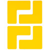 Brady Toughstripe Floor Corner Marks 2 In W Yellow Package Of 20