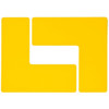 Brady Toughstripe Floor Corner Marks 3 In W Yellow Package Of 20