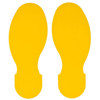 Brady Toughstripe Floor Footprints 3.5 In W Yellow Package Of 10