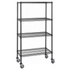Quantum Storage Systems 4-Wire Shelf Mobile Cart, 24"H X 36"L X 63"H, Black