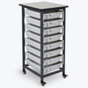 Luxor Mobile Bin Storage Unit - Single Row - Small Bins
