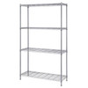 Quantum Storage Systems 24x36x72 In 4-Shelf Wire Shelving Unit With Chrome Finish