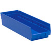 Quantum Storage Systems Economy 4 In Blue Shelf Bin 17-7/8 X 6-5/8 X 4 In Package Of 20