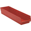 Quantum Storage Systems Economy 4 In Red Shelf Bin 23-5/8 X 6-5/8 X 4 In Package Of 8