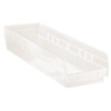 Quantum Storage Systems Economy 4 In Clear Shelf Bin 23-5/8 X 6-5/8 X 4 In Package Of 8