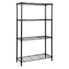 Quantum Storage Systems 4-Shelf Starter Kit Black Epoxy Wire Shelving 18x60x74 Inch