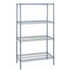 Quantum Storage Systems 4-Shelf Starter Kit Gray Epoxy Wire Shelving 24x42x63 Inch
